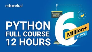 Python Full Course  12 Hours  Python For Beginners  Full Course  Python Tutorial  Edureka [upl. by Nylsirhc]