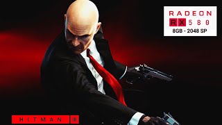 Hitman 3  Athlon 3000g  RX 580 8gb 2048sp benchmark [upl. by Gnof]