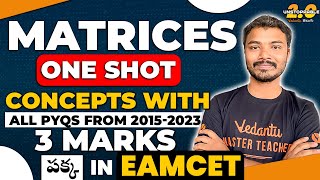 Matrices Class 12 One Shot  Maths Marathon  Most Expected PYQs  3 Marks confirmed JEEEAMCET 2024 [upl. by Sabine]