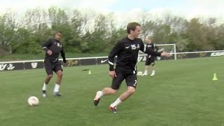 How to run harder and react quicker  Soccer training drill  Nike Academy [upl. by Akimad]