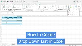 How to Create a Drop Down List in Excel [upl. by Patten254]