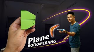 DIY super mini paper airplane that works like a boomerang [upl. by Lielos]