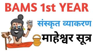 Maheshwar Sutra  Sanskrit Vyakaran  BAMS 1st YEAR  Ayurved Ki Pathshala [upl. by Powe]