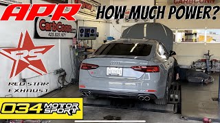 APR Stage 1 Tuned Audi B9 S5 Sportback on the Dyno [upl. by Plumbo989]