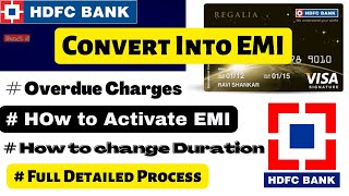 How to Convert HDFC Credit Card Amount into EMI  HDFC smart EMI  Easy way in Mobile In telugu [upl. by Dobson447]