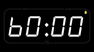 60 MINUTE  TIMER amp ALARM  1080p  COUNTDOWN [upl. by Nayar]