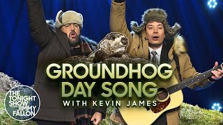 Jimmy and Kevin James Perform a Song About Groundhog Day  The Tonight Show Starring Jimmy Fallon [upl. by Ric]