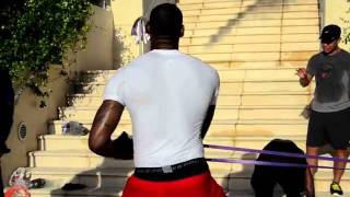 Wade Lebron Workout in Miami South beach lockout 2011 [upl. by Mignon]