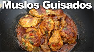 Muslos de Pollo Gisados paso a paso [upl. by Ylrebmit]