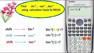 find arcsin arccos arctan using calculator Casio fx991ES [upl. by Arenahs799]