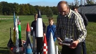 Uitleg model raket bouw en lancering Weekend van de Wetenschap door DRRA Model Rocket launch [upl. by Cower]