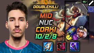 Corki Mid Build Nuc Muramana First Strike  LOL EUW Master Patch 141 [upl. by Orit]