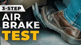 How To Do The CDL Air Brake Test  3Steps [upl. by Aihsatal]