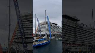 Clipper Race 2024 and giant Cruise Ship norwegiancruises cruiseship [upl. by Hilar]