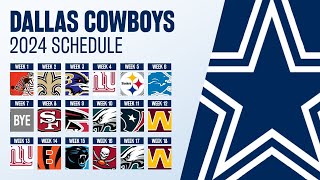 DALLAS COWBOYS SCHEDULE 2024 [upl. by Ennaeed]