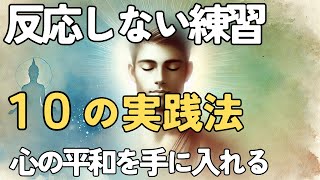 【10の実践法】感情に左右されない自分へ、反応しない練習のススメ【ブッダの教え】 [upl. by Sup]