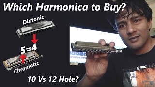 Which Harmonica to Buy Chromatic Vs Diatonic Harmonica  Harmonica Tutorials in Hindi [upl. by Annecorinne]