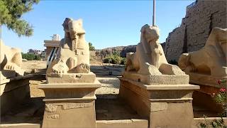 Walking Around the Karnak Temples in Luxor Egypt Original Sound no Commentary [upl. by Zahc]