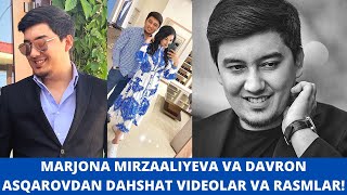 DAVRON ASQAROV VA MARJONA MIRZAALIYEVADAN DAHSHAT VIDEO VA RASMLAR INSTAGRAM OLAMI [upl. by Lydon]