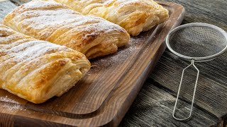 Quick Puff Pastry Apple Strudel [upl. by Groh388]