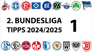 Bundesligatipps 2Liga  1Spieltag  Saison 20242025 [upl. by Animahs]