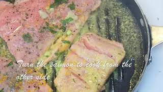 Salmon with mustard and lemon recette de saumon a la moutarde et citron [upl. by Christianson949]