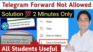 telegram forward off solution  telegram forward not allowed  telegram forwarding not allowed [upl. by Airdnazxela]