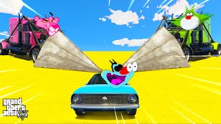 Oggy Trolling Jack And Pinka In FACE TO FACE With Car Racing Challenge😱Motorcycle GTA5 PART 2 [upl. by Niamjneb]