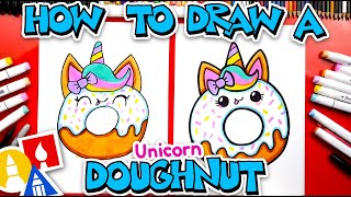 How To Draw A Cute Unicorn Doughnut [upl. by Adelric]