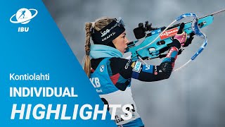 Biathlon World Cup 2223 Kontiolahti Women Individual Highlights [upl. by Magdau454]