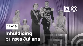 Abdicatie koningin Wilhelmina en inhuldiging prinses Juliana 1948 [upl. by Aissenav]