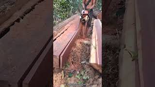 Precise cutting of the board with a chainsaw [upl. by Dinsdale]