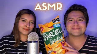 ASMR comiendo PAPAS Toreadas con mi NOVIA🥔 [upl. by Akerdnuhs466]