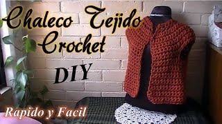 Chaleco Tejido a Crochet Superfacil y Rapido [upl. by Ymmik]