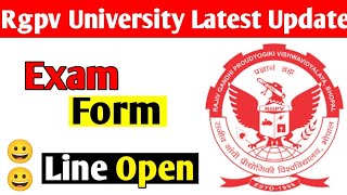 Rgpv exam form line open 4th and 3rd semester😀 [upl. by Nevs]