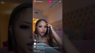 LENA DAVIS INA BAD MOOD WHILE DOING HER HAIR ON INSTAGRAM LIVE 0625 [upl. by Atahs]