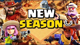 NEW SEASON is WILD WEST and HERE are The NEW SKINS  Clash of Clans Wild West Season Pass [upl. by Nylkaj]