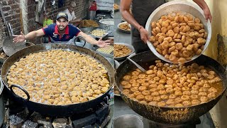 Most Famous BaluShahi of India  Heeralal Halwai Shahdara ki Balushahi  DelhiStreetFood [upl. by Yenruoc]