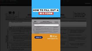 How to fill out a W9 form w9 shorts [upl. by Iorio938]