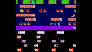 Arcade Game Frogger 1981 Konami [upl. by Lanta]