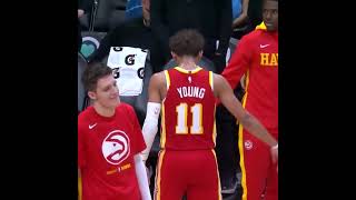 Trae Young ejected for throwing the ball at an official 👀 [upl. by Atived]