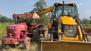 Jcb 3dx Eco Backhoe Machine Loading Mud In Mahindra and Swaraj Tractors  Jcb and Tractor Video [upl. by Mcclelland]