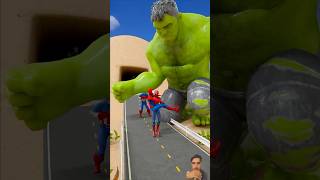 GTA V Spidey amp SpiderGwen amp CaptainAmerica Through Massive Hand Giant Hu … [upl. by Lainahtan]