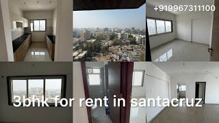 3bhk higher floor new building open view for rent in santacruz near highway and station [upl. by Gino473]