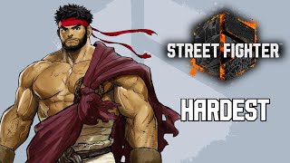 Street Fighter 6  Ryu Arcade Mode HARDEST [upl. by Teriann]