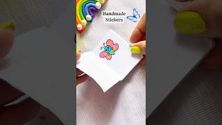 Handmade butterfly 🦋 stickers satisfying shorts satisfying craftideas [upl. by Rafat85]