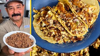 How to Make MACHACADO con Huevo Easy Carne Seca  Machaca Recipe for Authentic Mexican Breakfast [upl. by Trebeh]