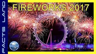 Fireworks 2017 New Years Eve London Dubai Tokyo Taipei Sydney Singapore [upl. by Norted]