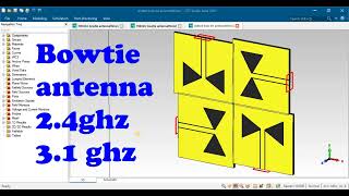 bowtie frequency reconfigurable antenna for Sband application in HFSS [upl. by Almire459]