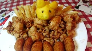 receta de puntillas fritas [upl. by Meldoh]